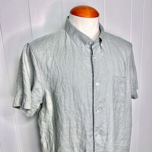 Everlane Mens 100% Linen Short Sleeve Shirt